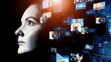Poster - AI (Artificial Intelligence) concept. Deep learning. Image analysis.