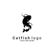 catfish vector, catfish logo illustration, can be used for restaurant logos, fisheries, fishing, market