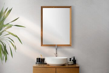 Canvas Print - Modern wash basin bathroom interior design