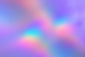 Poster - Abstract pastel holographic blurred grainy gradient background texture. Colorful digital grain soft noise effect pattern. Lo-fi multicolor vintage retro design.