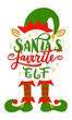 Christmas funny quote Santa s favorite ELF with hat, ears, stockings, shoes