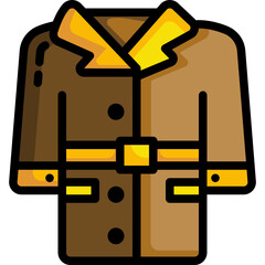 Sticker - coat line icon