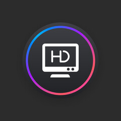 Wall Mural - hdtv - ui icon