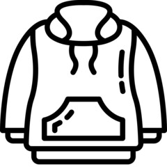 Sticker - hoodie line icon