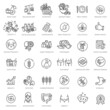 © tettygreen - Web Set of Nutrition, Healthy food and Detox Diet Vector Thin Line Icons