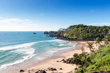 Panorama of Cabo De Rama Beach - Goa India