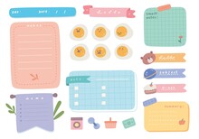 Cute Journal And Planner Design Vector Illustration