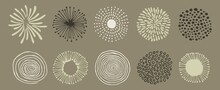 A Set Of Ten Doodle Abstract Patterns. Design For Decoration. Vector Illustration.