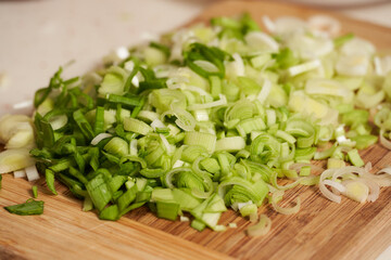 Freshly chopped leek