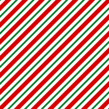 Peppermint Candy Cane Striped Pattern 