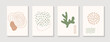 © Artulina - Abstract minimalist hand drawn vector posters. Contemporary wall art with organic shapes