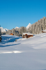 Canvas Print - Winterlandschaft in den Alpen