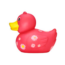Pink Rubber Duck For Bathtub, Toy On A White Background
Bank In The Studio 