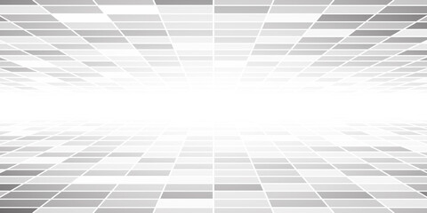 Wall Mural - Abstract tiled background with perspective in gray colors