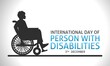© YB14 - International day of person with disabilities theme template. Vector illustration. Suitable for Poster, Banners, campaign and greeting card.