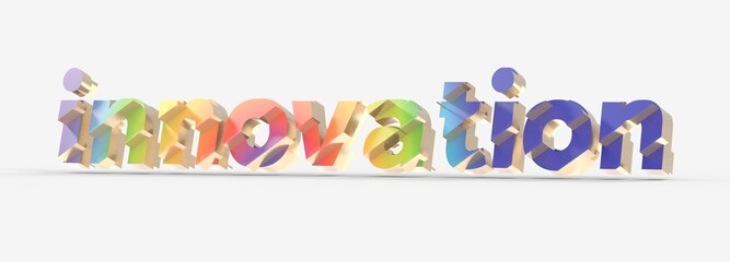 innovation 3d word modern isolated