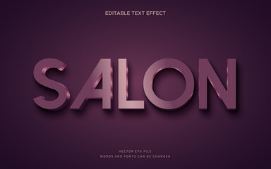 Wall Mural - Modern 3d salon text style effect