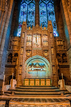 Interior Of The Church Of England Anglican Cathedral Of The Diocese Of Liverpool
