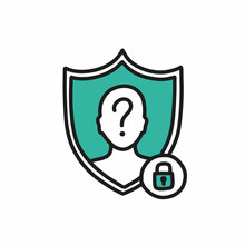 Confidentiality And Anonymity Doodle Icon, Vector Color Line Illustration