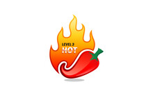 Illustration Graphic Vector Of Spicy Food Level 2 Concept Logo Design Template