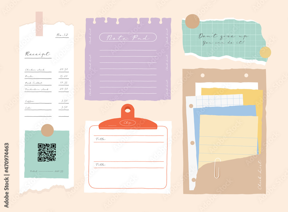 memo template. notes used in a diary or office. Stock Vector | Adobe Stock