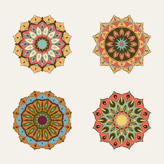 Wall Mural - set of mandala art vector design