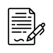 © nawicon - Contract Icon, Line style icon vector illustration, Suitable for website, mobile app, print, presentation, infographic and any other project.