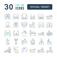 Wall Mural - physical therapy. collection of perfectly thin icons for web design, app, and the most modern projec