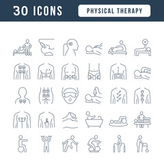 Wall Mural - physical therapy. collection of perfectly thin icons for web design, app, and the most modern projec