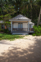 Wall Mural - View of nice bamboo hut in summer environment