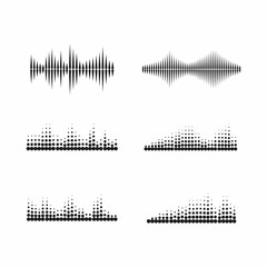 Wall Mural - sound wave ilustration logo vector icon template