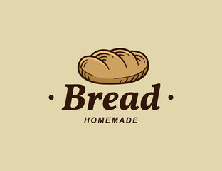 Wall Mural - Homemade Bread logo template for bread company