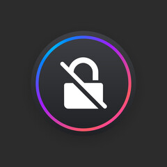 Canvas Print - Cracked Lock -  UI Icon