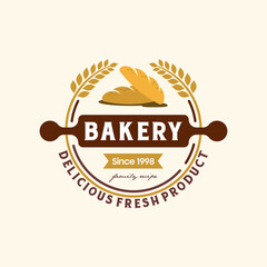 Retro bakery logo concept inspiration