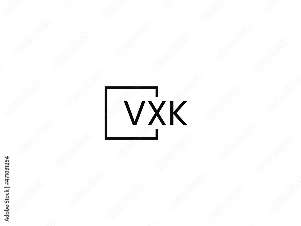 VXK letter initial logo design vector illustration