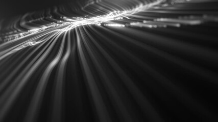 Wall Mural - abstract flowing particle lines data concept background loop/ 4k animation of an abstract technology