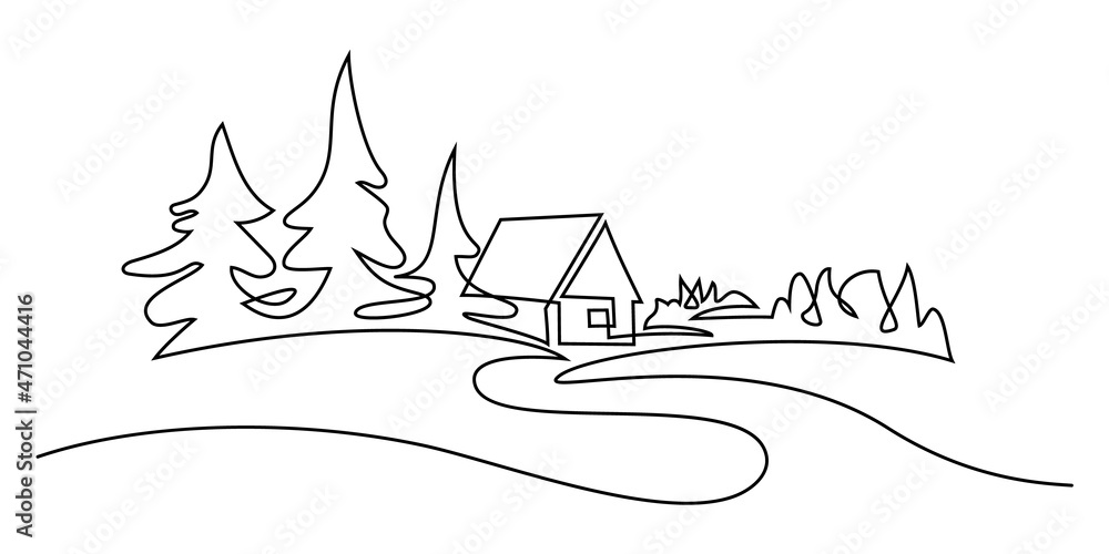 Simple Rural Drawn Map Rural Sketching