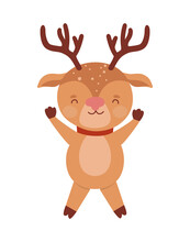 Smiling Reindeer Illustration