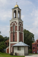 Wall Mural - View of the bell tower of the Church of St. Nicholas in Truskavets. Ukraine 