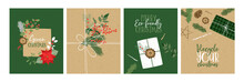 Merry Eco Christmas Winter Nature Gift Card Set
