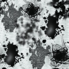abstraction seamless pattern in vector. classic black and white spots. a patch on a t-shirt or other