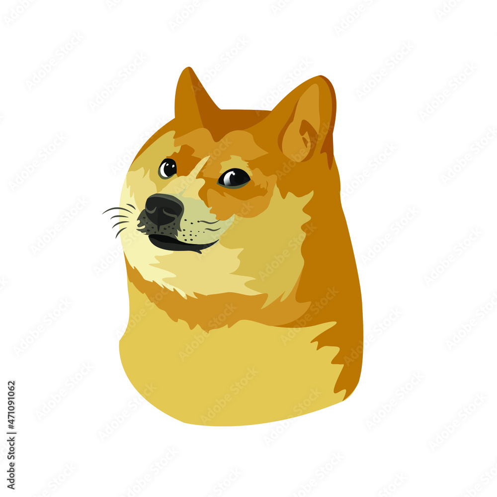 Shiba Inu meme dog original vector eps の Stock ベクター | Adobe Stock