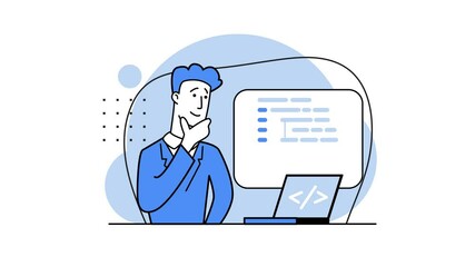 Wall Mural - concept of script coding, programming. a programming language. programmer working on web development