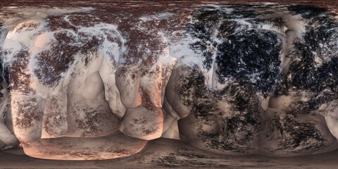 Wall Mural - The texture of the stone. Planetoid. HDRI. equidistant projection. Spherical panorama. panorama 360. environment map, 3D rendering