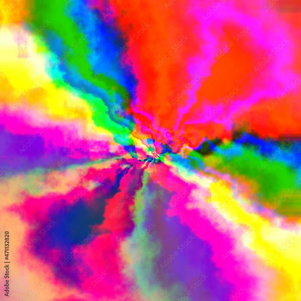 Color Splitting Drawing Abstract Colorful Splitting Fractal Scene - these colors sure do POP ...