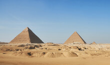 View Of Cheops And Khafre Form Distance