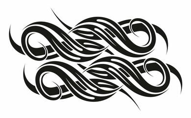 Wall Mural - tattoo tribal abstract sleeve, black tattoo fantasy pattern vector, sketch art design isolated on wh