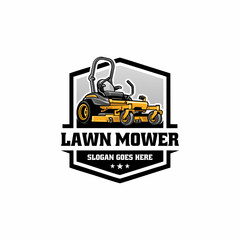 Wall Mural - lawn mower - lawn care isolated logo vector	