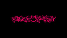 Abstract Pink Cloud On Black Background. Movement Of Pink Glowing Abstract Shape