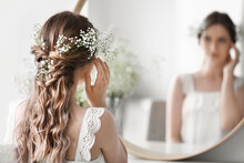 Beautiful Young Bride Preparing For Her Wedding Day